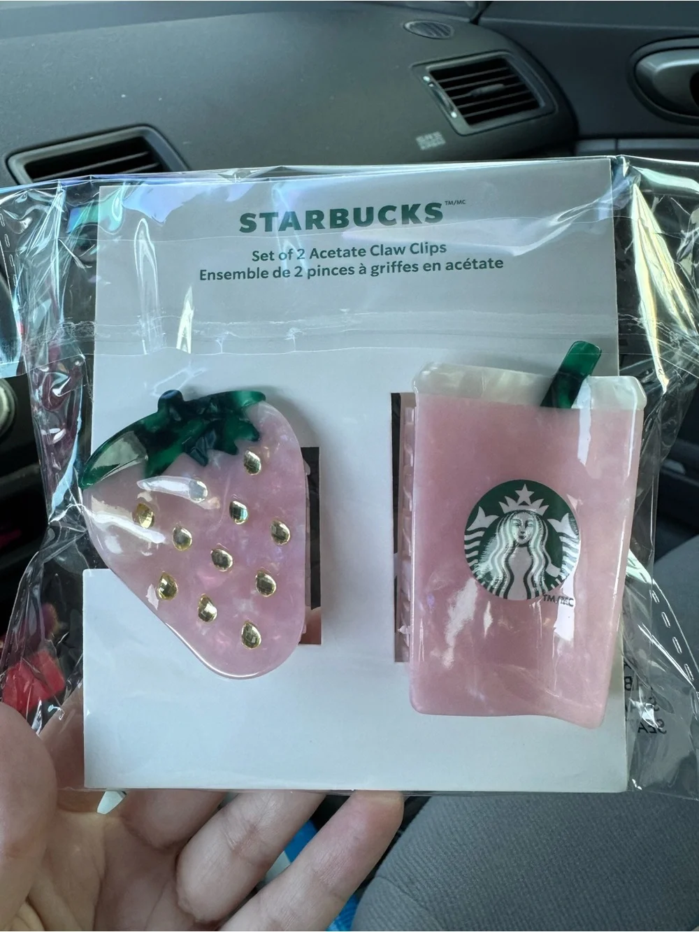 Starbucks Pink Vibes Hair Clips